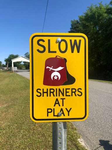Shriners at Play sign at the Shrine Park